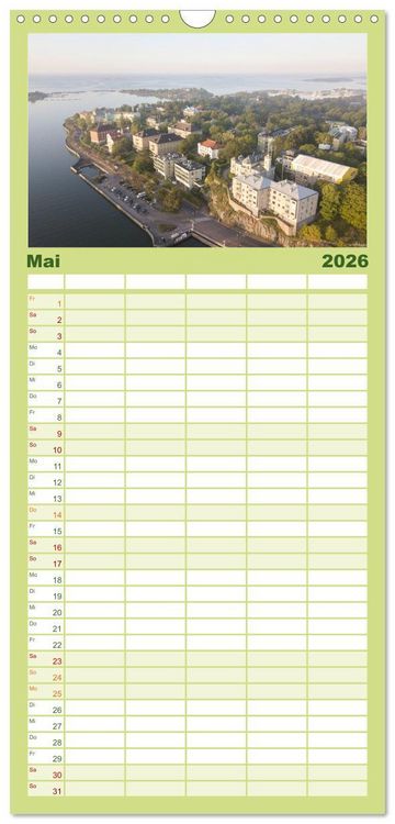 Produktbild: Familienplaner 2026 - Helsinki - Eine wundersch&ouml;ne Reise in die finnische Hauptstadt. mit 5 Spalten (Wandkalender, 21 x 45 cm) CALVENDO