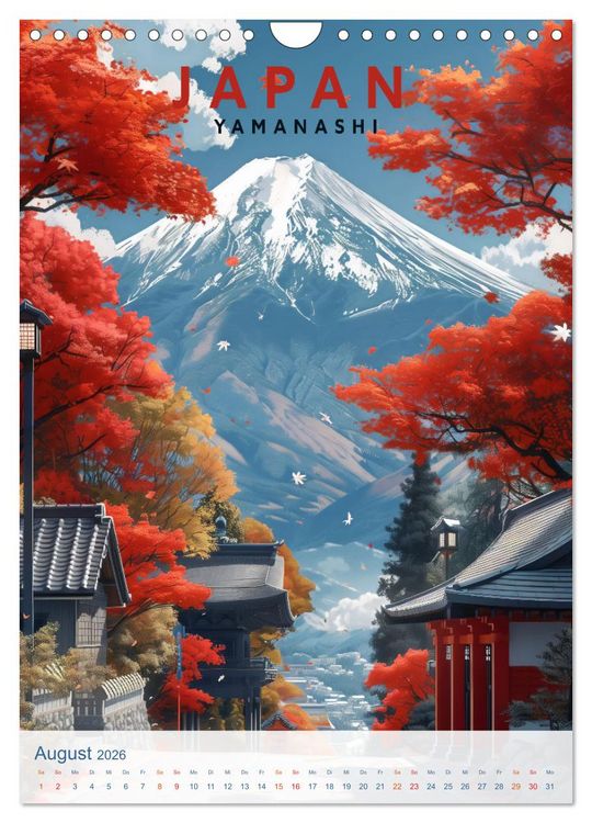 Produktbild: Japan - Old School Poster Style (Wandkalender 2026 DIN A4 hoch), CALVENDO Monatskalender