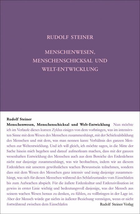 Produktbild: Menschenwesen, Menschenschicksal und Welt-Entwickelung