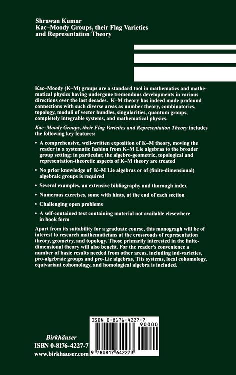 Produktbild: Kac-Moody Groups, their Flag Varieties and Representation Theory