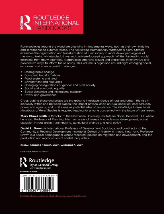Produktbild: Routledge International Handbook of Rural Studies