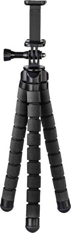 Produktbild: hama 00004613 Stativ "Flex" f&uuml;r Smartphone und GoPro, 26 cm, Schwarz