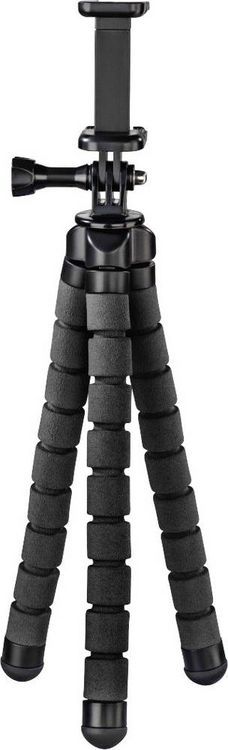 Produktbild: Hama Flex Dreibeinstativ 1/4 Zoll Arbeitsh&ouml;he=9 - 26cm Schwarz F&uuml;r Smartphones und GoPro