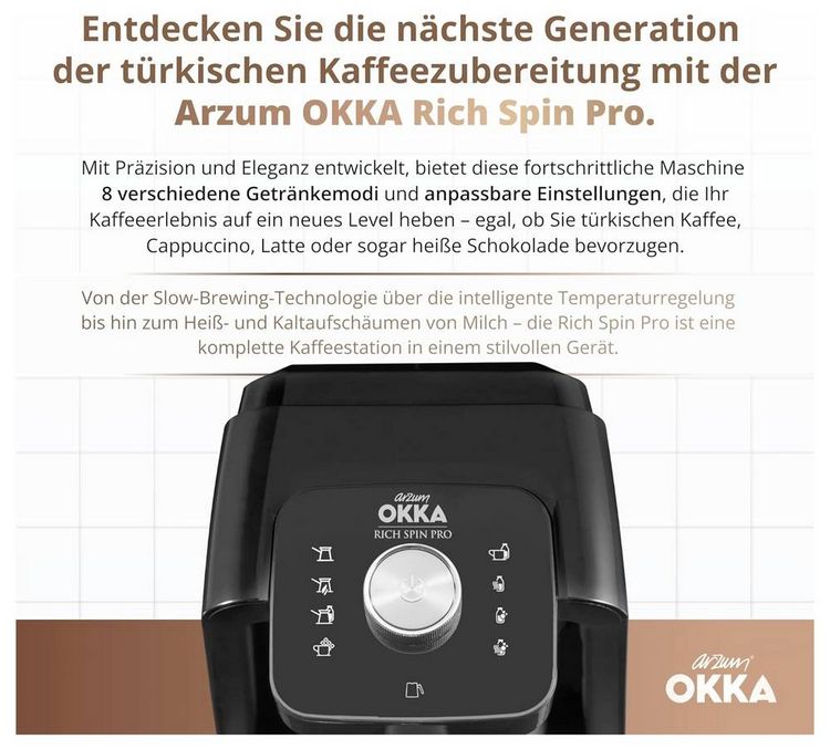 Produktbild: Arzum ESPRESSOKANNE mit Kaffeemaschine Bronze Fassungsverm&ouml;gen Tassen=5