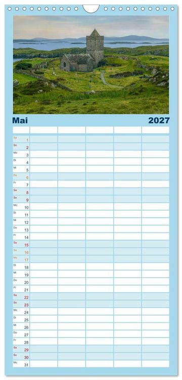 Produktbild: Familienplaner 2027 - Lewis und Harris, die ungez&auml;hmten &Auml;u&szlig;eren Hebriden. mit 5 Spalten (Wandkalender, 21 x 45 cm) CALVENDO