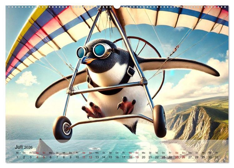 Produktbild: Tierische Illusionen - Humorvolle Tierfantasien (Wandkalender 2026 DIN A2 quer), CALVENDO Monatskalender