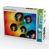 Produktbild: CALVENDO Puzzle Farbrausch mit &Ouml;l und Wasser 08 1000 Teile Lege-Gr&ouml;&szlig;e 64 x 48 cm Foto-Puzzle Bild von Veronika Rix