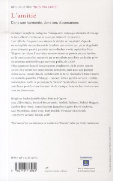 Produktbild: Amiti&eacute; : dans son harmonie, dans ses dissonances