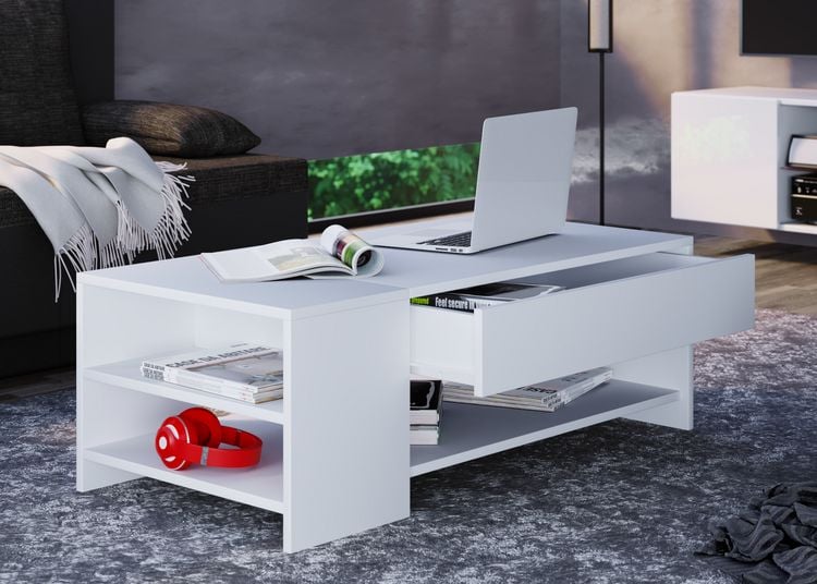 Produktbild: Holz Sofatisch Couchtisch Schublade Tindus