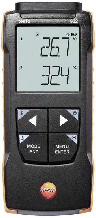 Produktbild: Testo 922 Temperatur-Messger&auml;t -50 - +1000&deg;C F&uuml;hler-Typ K