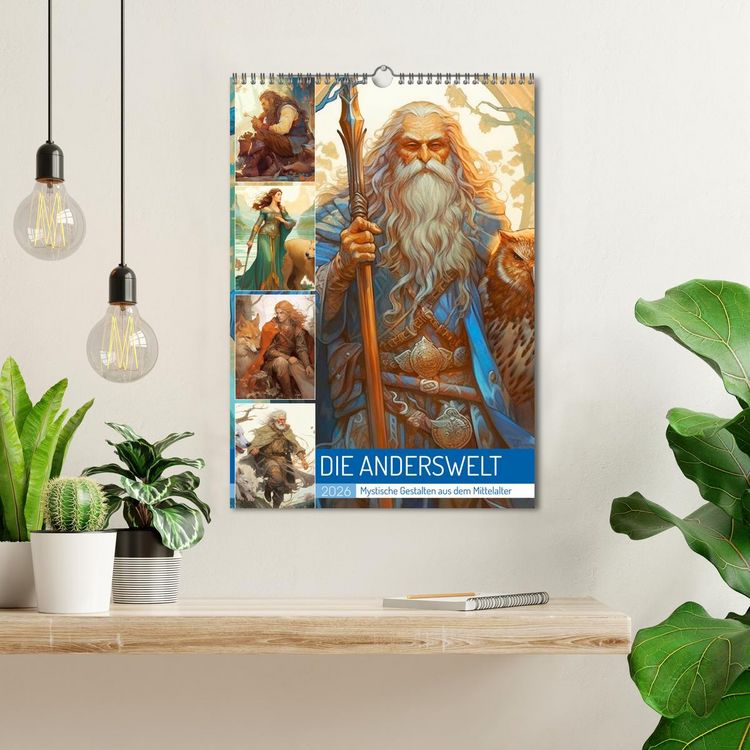 Produktbild: Die Anderswelt. Mystische Gestalten aus dem Mittelalter (Wandkalender 2026 DIN A3 hoch), CALVENDO Monatskalender