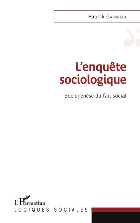 Produktbild: L'enqu&ecirc;te sociologique