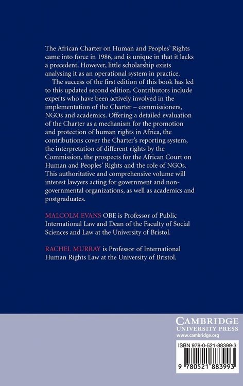 Produktbild: The African Charter on Human and Peoples' Rights
