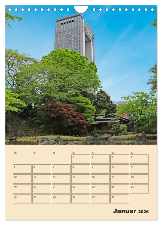 Produktbild: Tokio - Terminplaner (Wandkalender 2026 DIN A4 hoch), CALVENDO Monatskalender