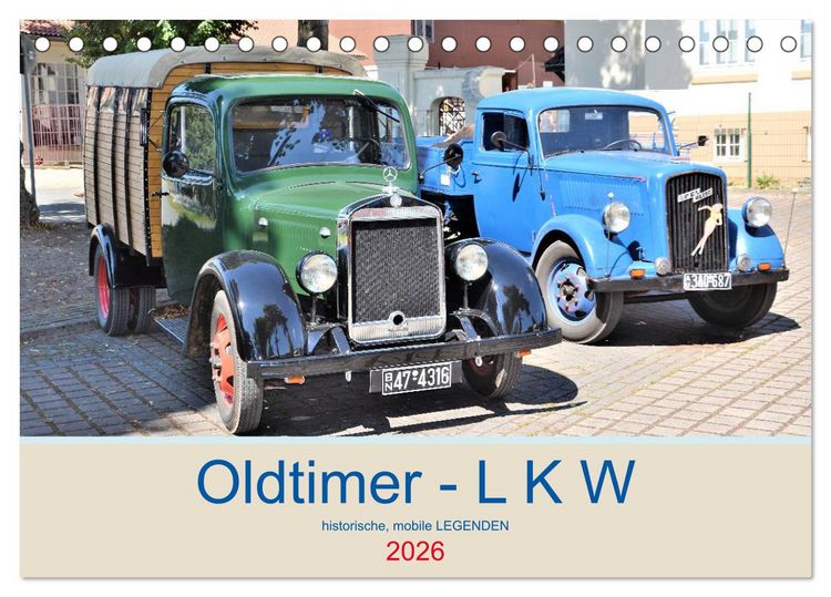 Produktbild: Oldtimer - L K W (Tischkalender 2026 DIN A5 quer), CALVENDO Monatskalender