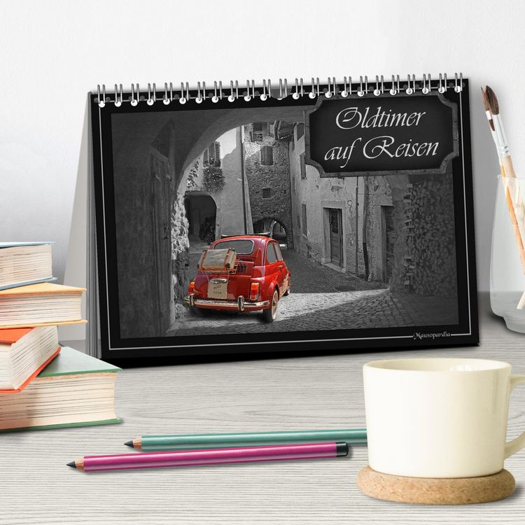 Produktbild: Oldtimer auf Reisen (Tischkalender 2026 DIN A5 quer), CALVENDO Monatskalender