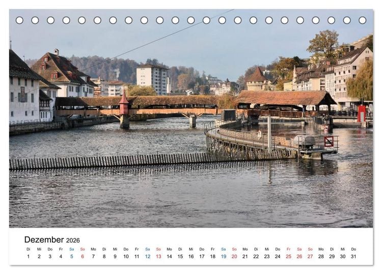 Produktbild: Unterwegs in Luzern (Tischkalender 2026 DIN A5 quer), CALVENDO Monatskalender