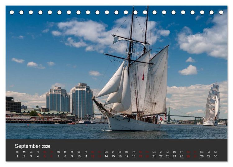 Produktbild: Windjammer-Regatta - Tall Ships Atlantic Challenge (Tischkalender 2026 DIN A5 quer), CALVENDO Monatskalender