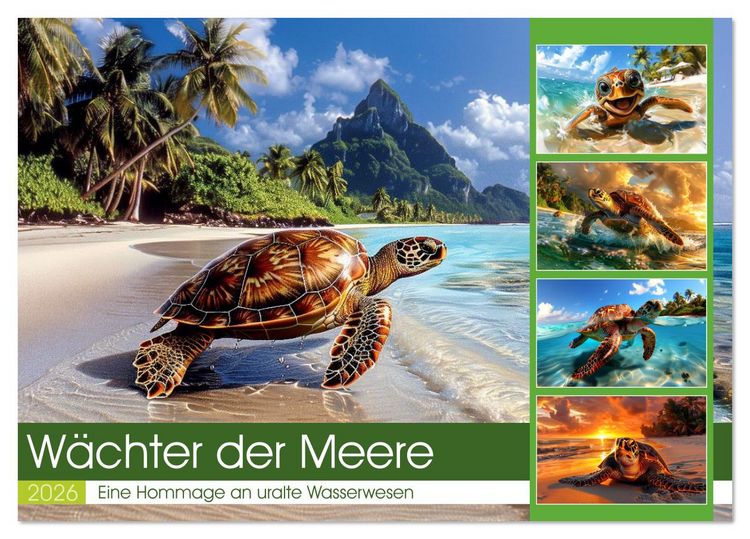 Produktbild: W&auml;chter der Meere (Tischkalender 2026 DIN A5 quer), CALVENDO Monatskalender