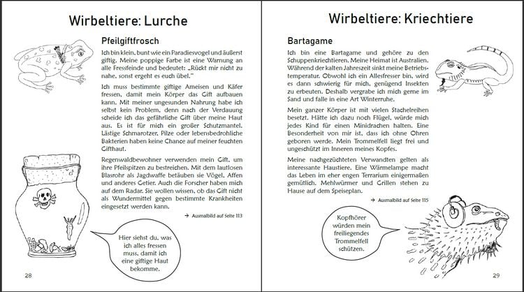 Produktbild: Ausmalspaß + Wissen: Fantatiere - Malbuch ab 6 Jahre. Artenvielfalt artgerecht erkunden für die ganze Familie. Empfohlen vom Naturschutzbund Österreic