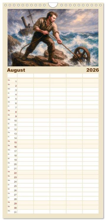 Produktbild: Familienplaner 2026 - Victor Hugo mit 5 Spalten (Wandkalender, 21 x 45 cm) CALVENDO