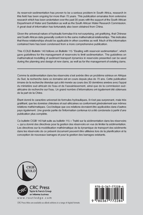 Produktbild: Mathematical Modelling of Sediment Transport and Deposition in Reservoirs - Guidelines and Case Studies / Mod&eacute;lisation Math&eacute;matique du Transport et des D&eacute;p&ocirc;ts de S&eacute;diments dans les R&eacute;servoirs - Lignes Directrices et &Eacute;tudes de Cas