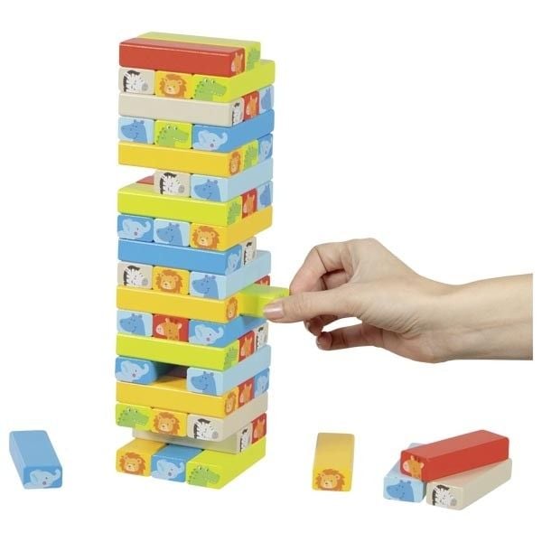 Produktbild: Geschicklichkeitsspiel Wackelturm mit Tiermotiven