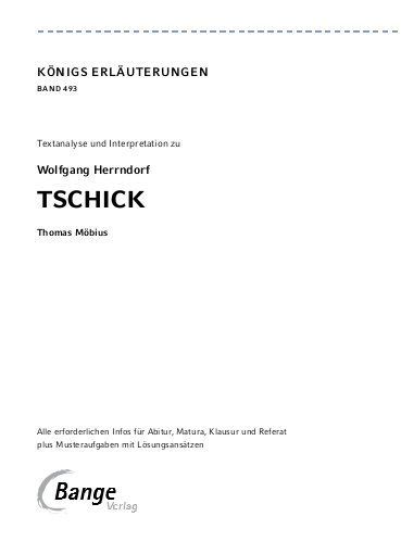 Produktbild: Tschick von Wolfgang Herrndorf