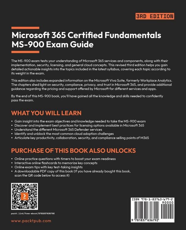 Produktbild: Microsoft 365 Certified Fundamentals MS-900 Exam Guide - Third Edition