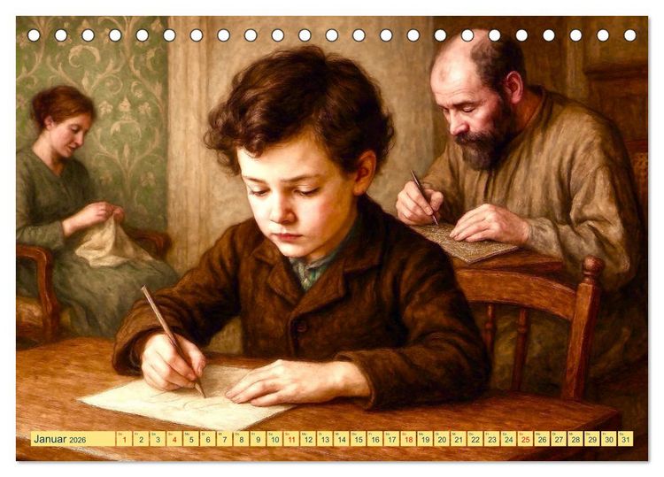 Produktbild: Gustav Klimt. Sein Leben, seine Kunstwerke (Tischkalender 2026 DIN A5 quer), CALVENDO Monatskalender