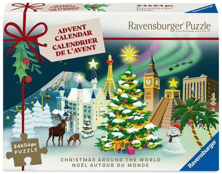 Adventskalender Puzzle 1000 Teile – 24 Tage Weihnachts-Countdown, „Die Geburt Christi“, 70x50 Cm Fertig