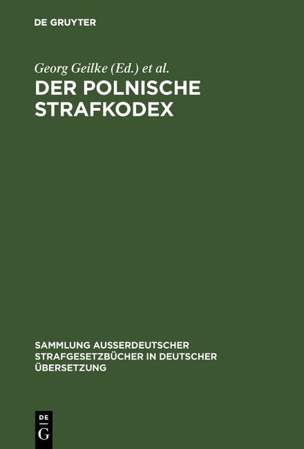 Produktbild: Der polnische Strafkodex