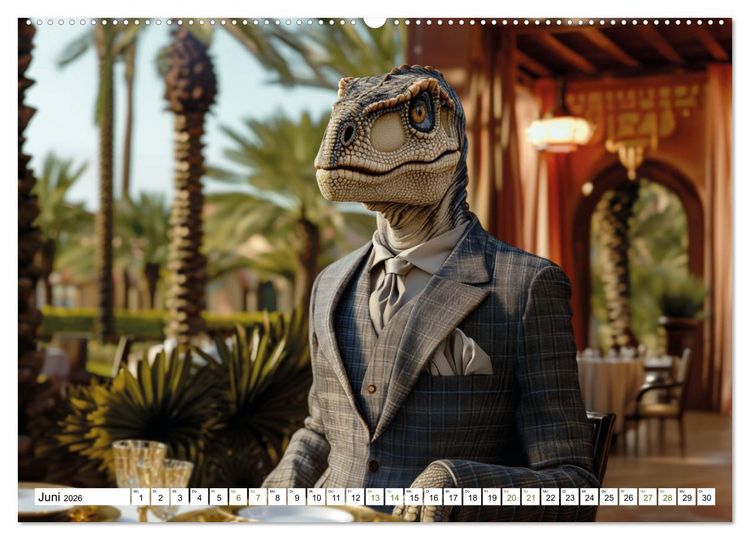 Produktbild: Reiche Dinos. Sie leben &ndash; im Luxus. (hochwertiger Premium Wandkalender 2026 DIN A2 quer), Kunstdruck in Hochglanz