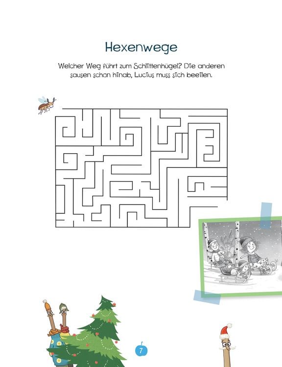 Produktbild: Petronella Apfelmus - Zauberstab und Wichtelt&uuml;r. Das gro&szlig;e Weihnachtsr&auml;tselbuch