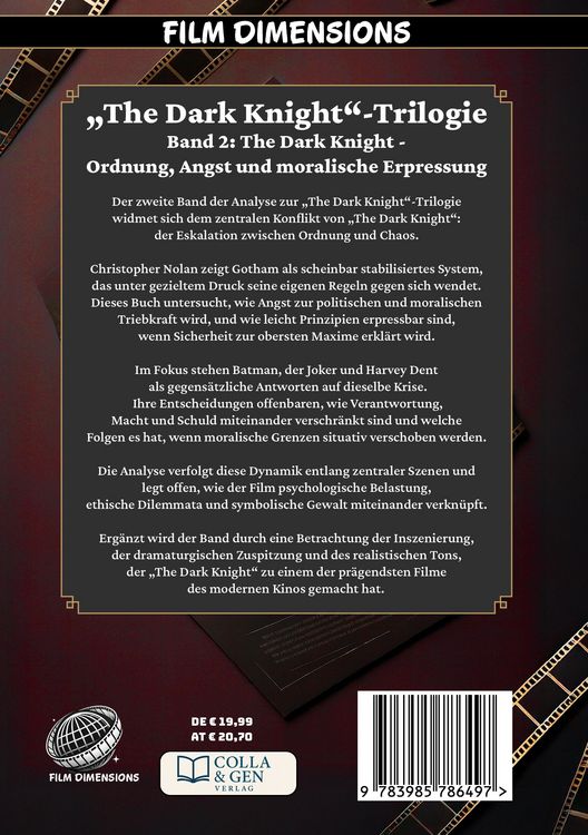 Produktbild: The Dark Knight &ndash; Ordnung, Angst und moralische Erpressung