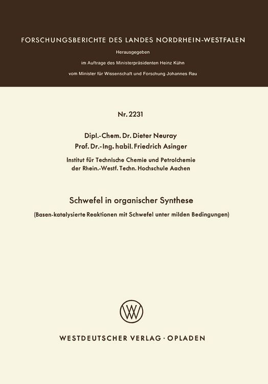 Produktbild: Schwefel in organischer Synthese