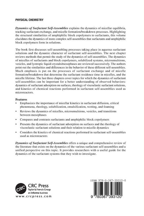Produktbild: Dynamics of Surfactant Self-Assemblies