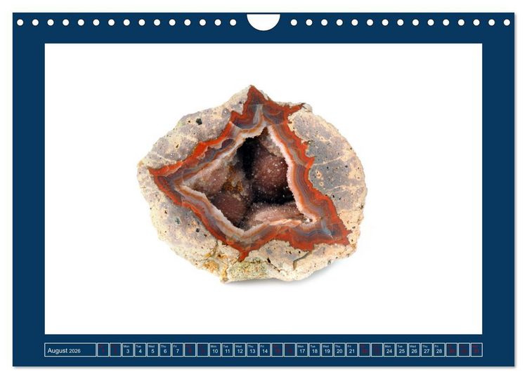 Produktbild: Agates - Polished semi-precious stones (Wall Calendar 2026 DIN A4 landscape), CALVENDO 12 Month Wall Calendar