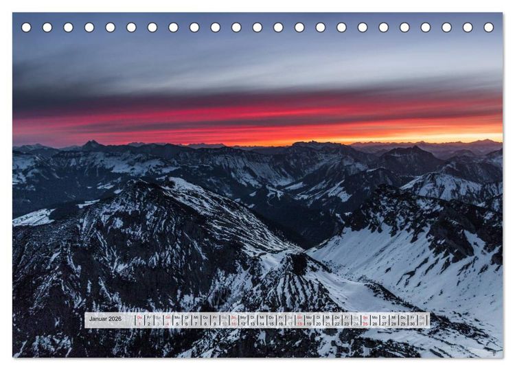 Produktbild: Berge im Licht der Sonne (Tischkalender 2026 DIN A5 quer), CALVENDO Monatskalender