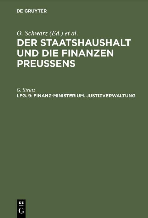 Produktbild: Finanz-Ministerium. Justizverwaltung