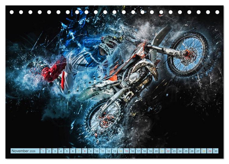 Produktbild: Motocross - extrem cool (Tischkalender 2026 DIN A5 quer), CALVENDO Monatskalender