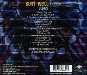 Produktbild: Kurt Weil:Songs