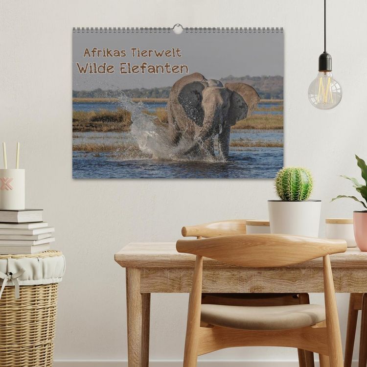 Produktbild: Afrikas Tierwelt - Wilde Elefanten (Wandkalender 2026 DIN A3 quer), CALVENDO Monatskalender