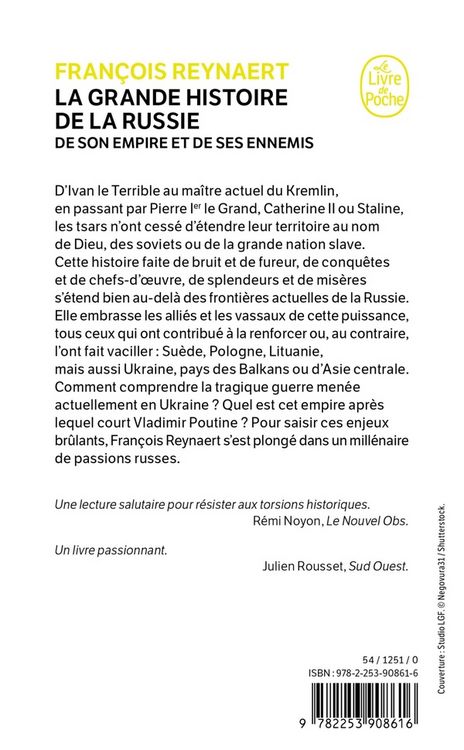 Produktbild: La grande histoire de la Russie, de son empire et de ses ennemis