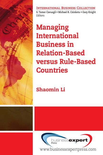 Produktbild: Managing International Business in Relation-Based versus Rule-Based Countries
