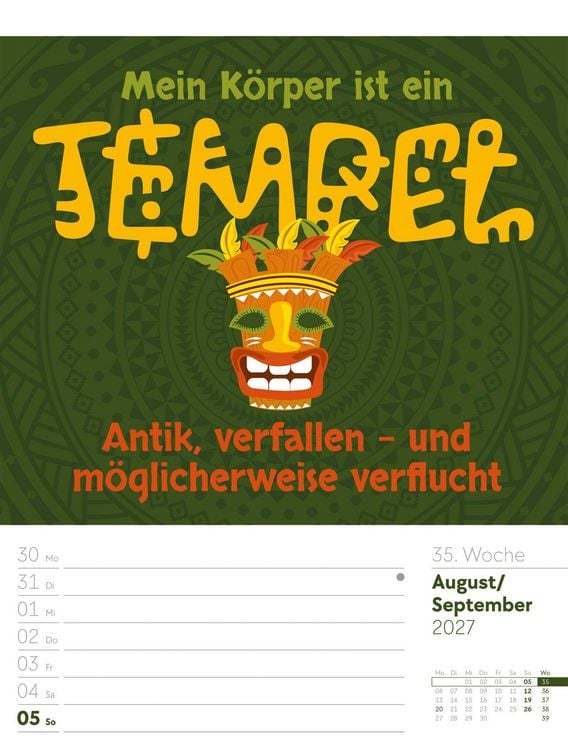 Produktbild: Klartext Spr&uuml;chekalender Wochenplaner 2027