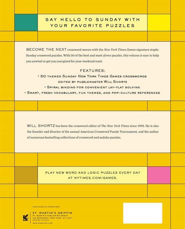Produktbild: New York Times Games Sunday Crosswords Volume 1: 50 Sunday Puzzles
