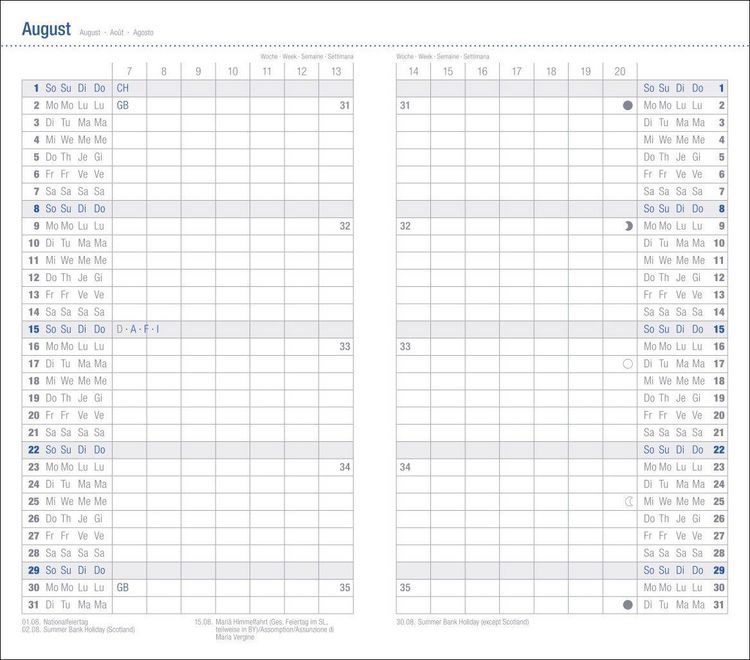 Produktbild: Monats-Taschenkalender, schwarz 2027
