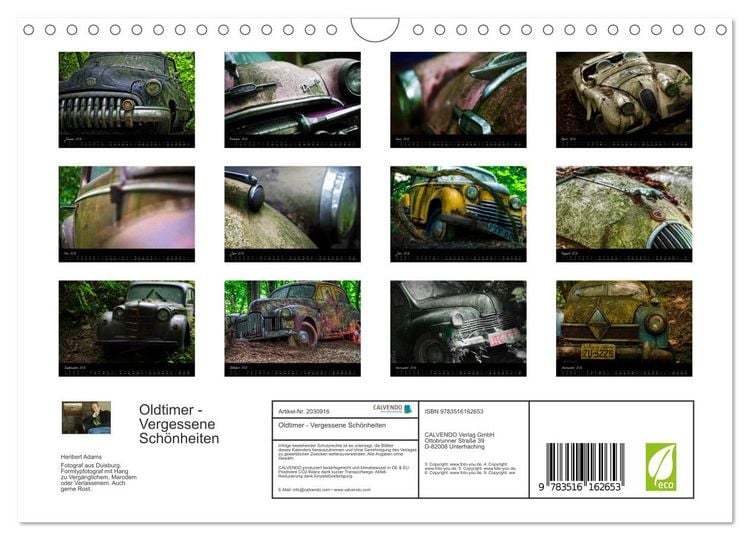Produktbild: Oldtimer - Vergessene Sch&ouml;nheiten (Wandkalender 2026 DIN A4 quer), CALVENDO Monatskalender