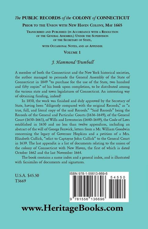 Produktbild: The Public Records of the Colony of Connecticut, Prior to the Union with New Haven Colony, May 1665